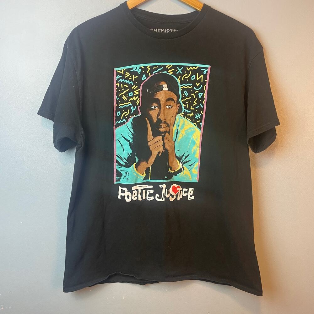 Tupac Shakur Graphic Tee Poetic Justice Large Unisex P.Diddy